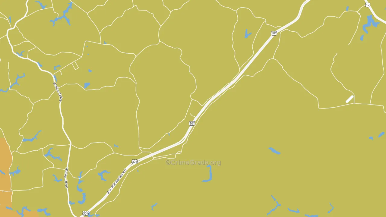 Kidds Fork, VA Map of Vehicle Theft Rates