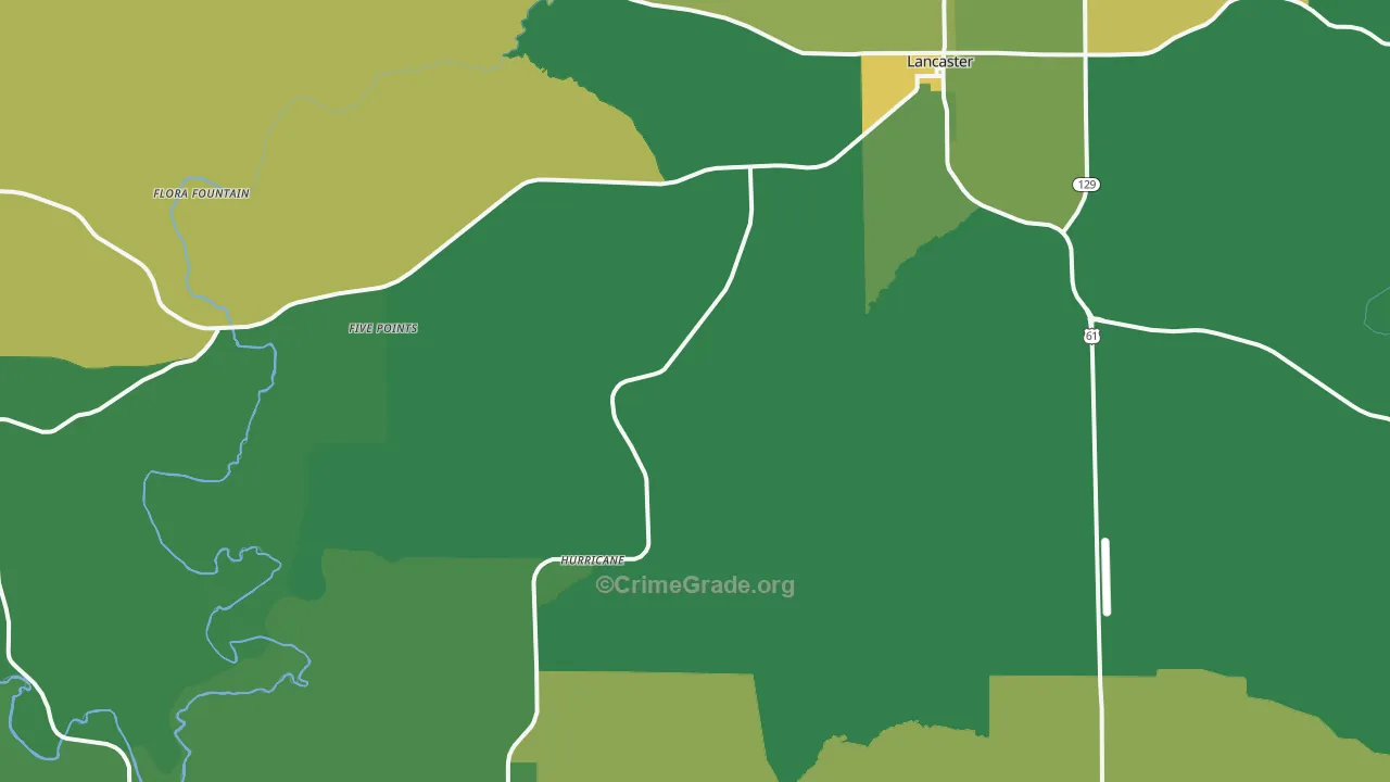 Kieler, WI Map of Vehicle Theft Rates