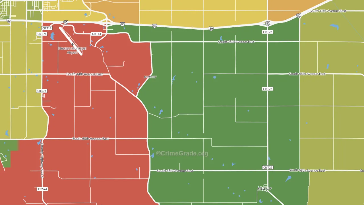Killduff, IA Map of Vehicle Theft Rates