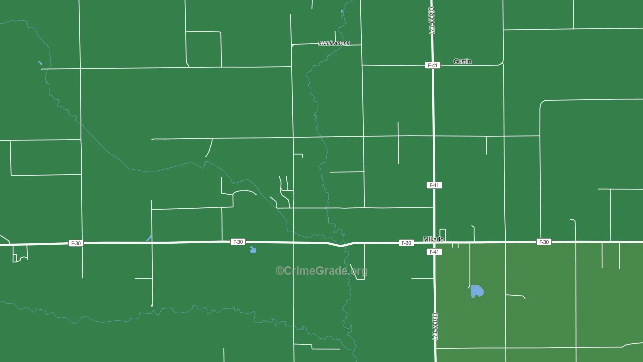 Killmaster, MI Map of Vehicle Theft Rates