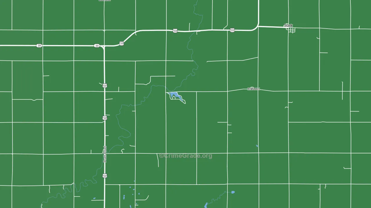 Kimball, KS Map of Vehicle Theft Rates