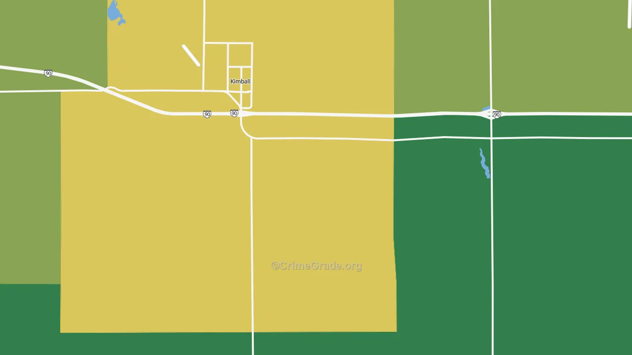 Kimball, SD Map of Vehicle Theft Rates