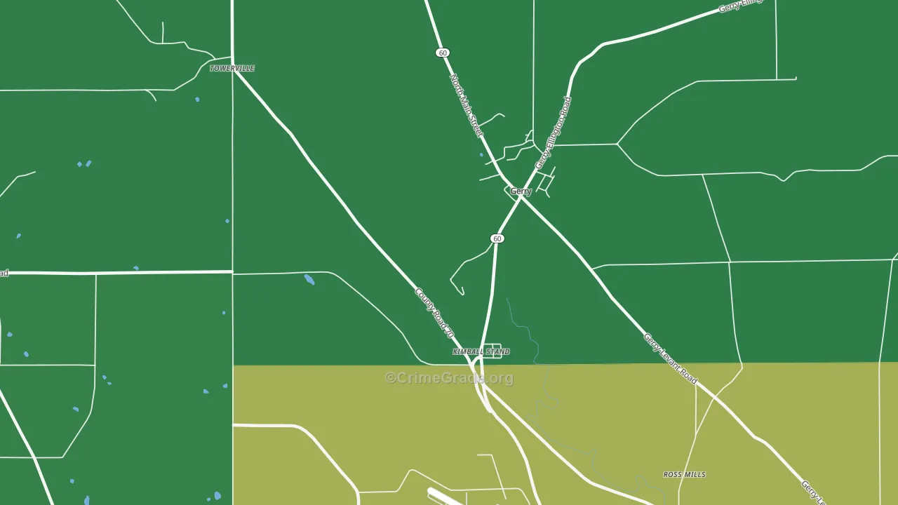 Kimball Stand, NY Map of Vehicle Theft Rates