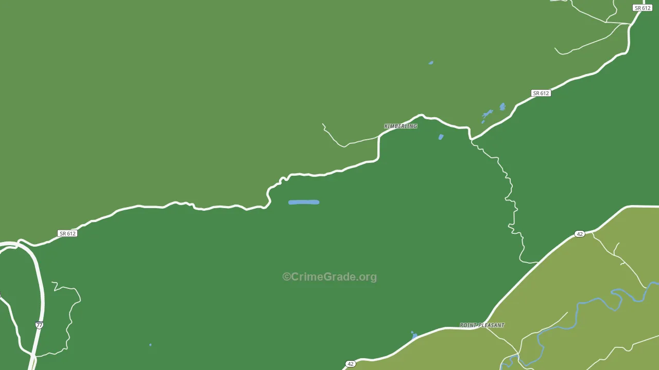 Kimberling, VA Map of Vehicle Theft Rates
