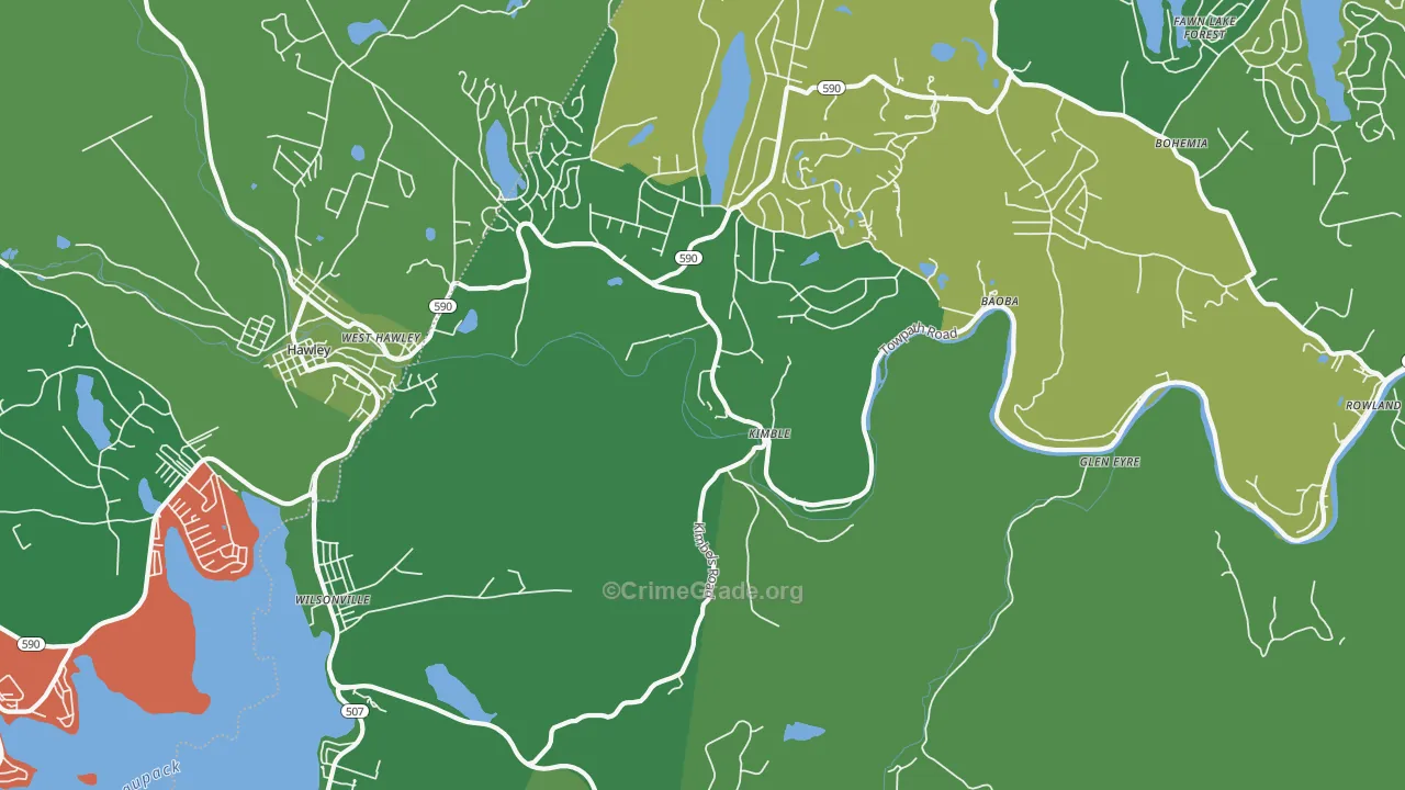 Kimbles, PA Map of Vehicle Theft Rates