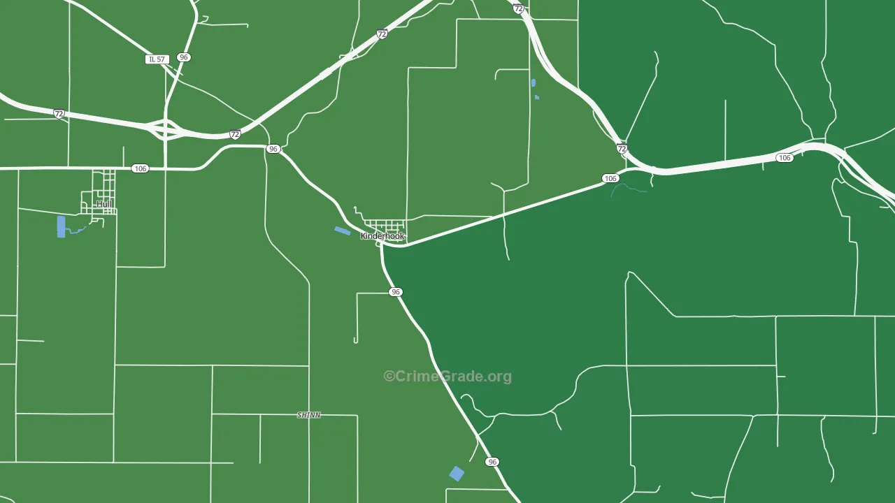 Kinderhook, IL Map of Vehicle Theft Rates