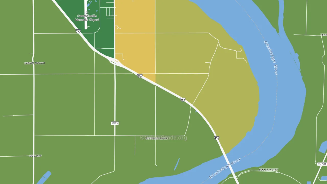 Kinfolks Ridge, MO Map of Vehicle Theft Rates