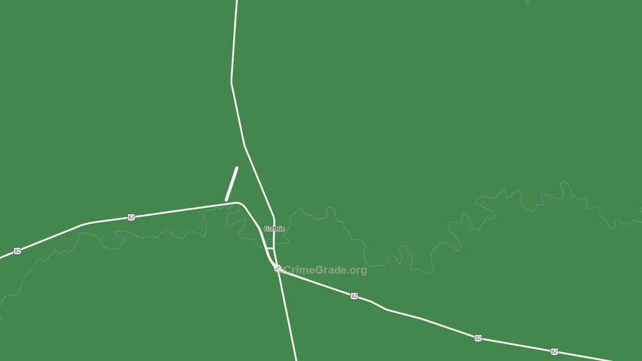 King County, TX Map of Vehicle Theft Rates