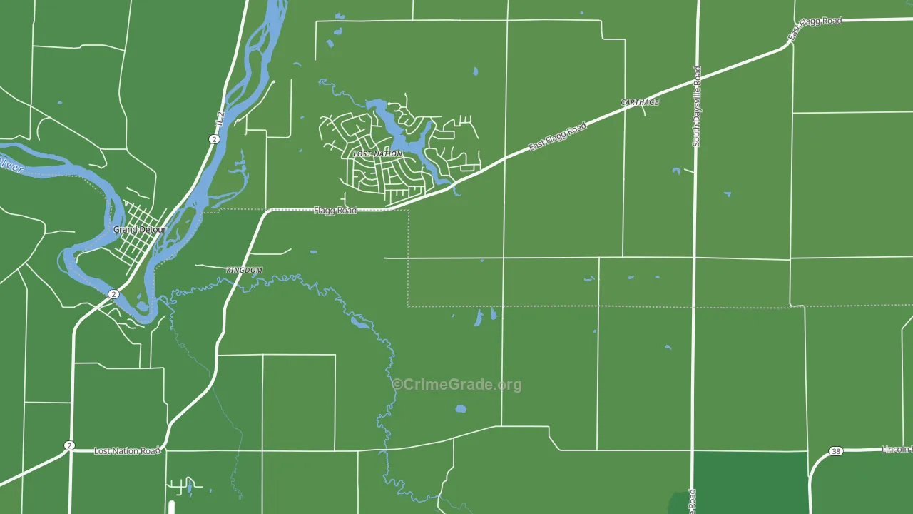 Kingdom, IL Map of Vehicle Theft Rates