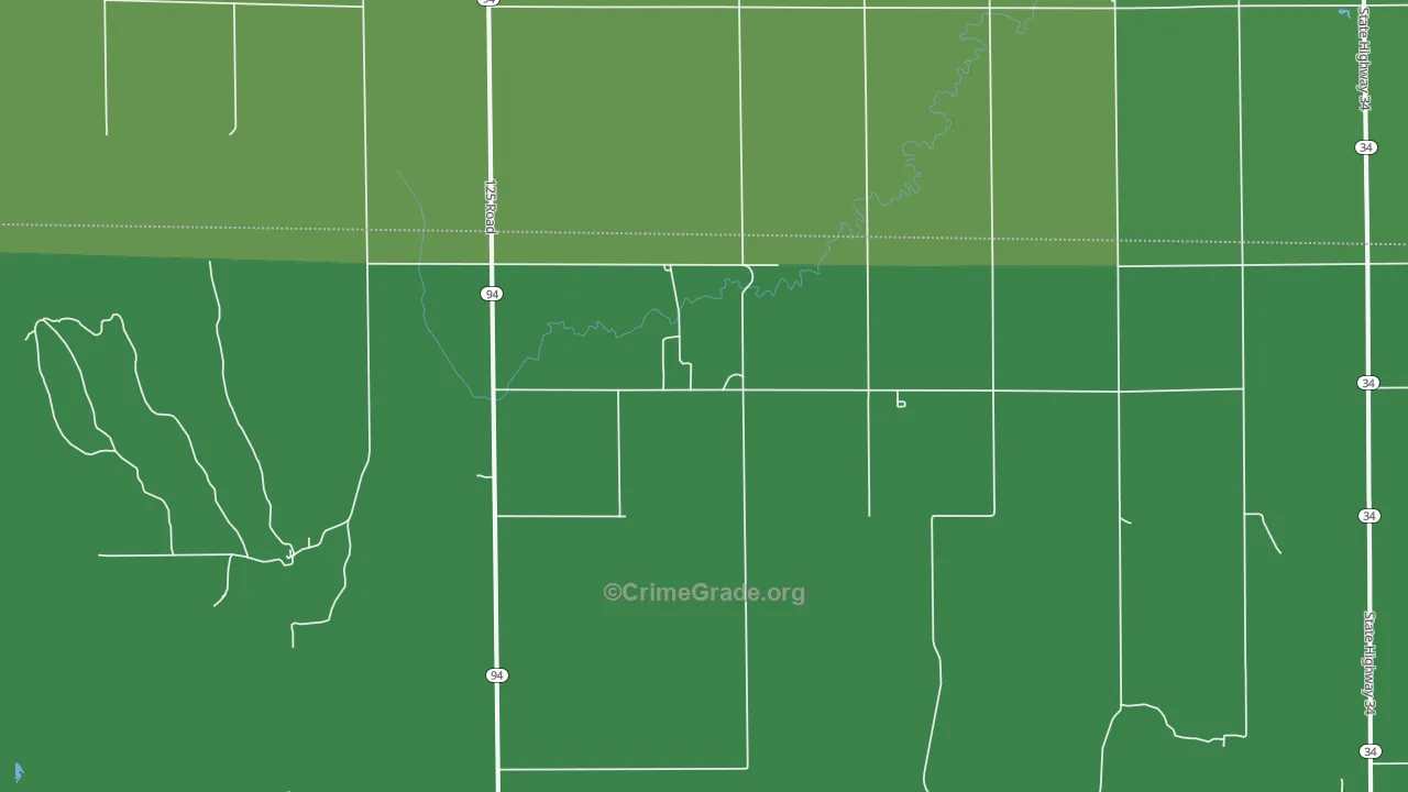 Kingsdown, KS Map of Vehicle Theft Rates