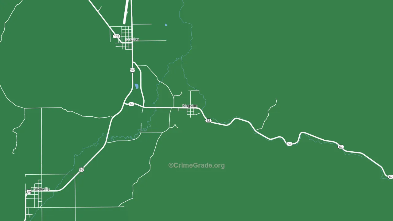 Kingston, UT Map of Vehicle Theft Rates