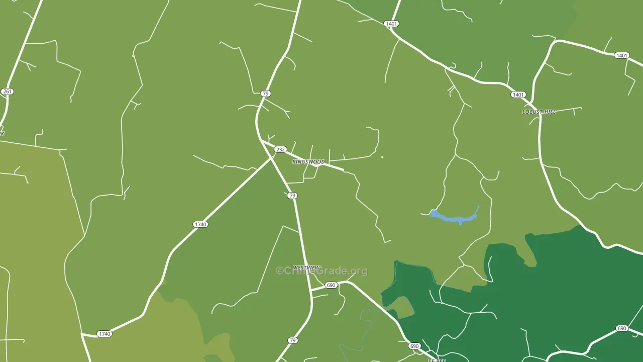 Kingswood, KY Map of Vehicle Theft Rates