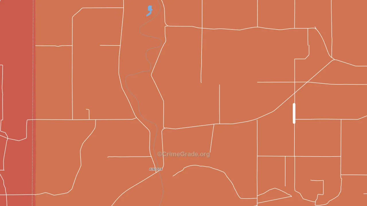Kinlock, MS Map of Vehicle Theft Rates