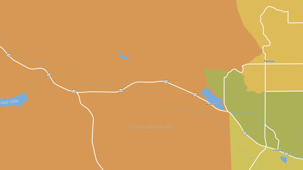 Kinnear, WY Map of Vehicle Theft Rates