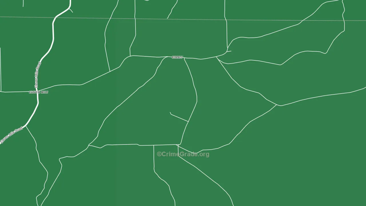 Kinney, PA Map of Vehicle Theft Rates