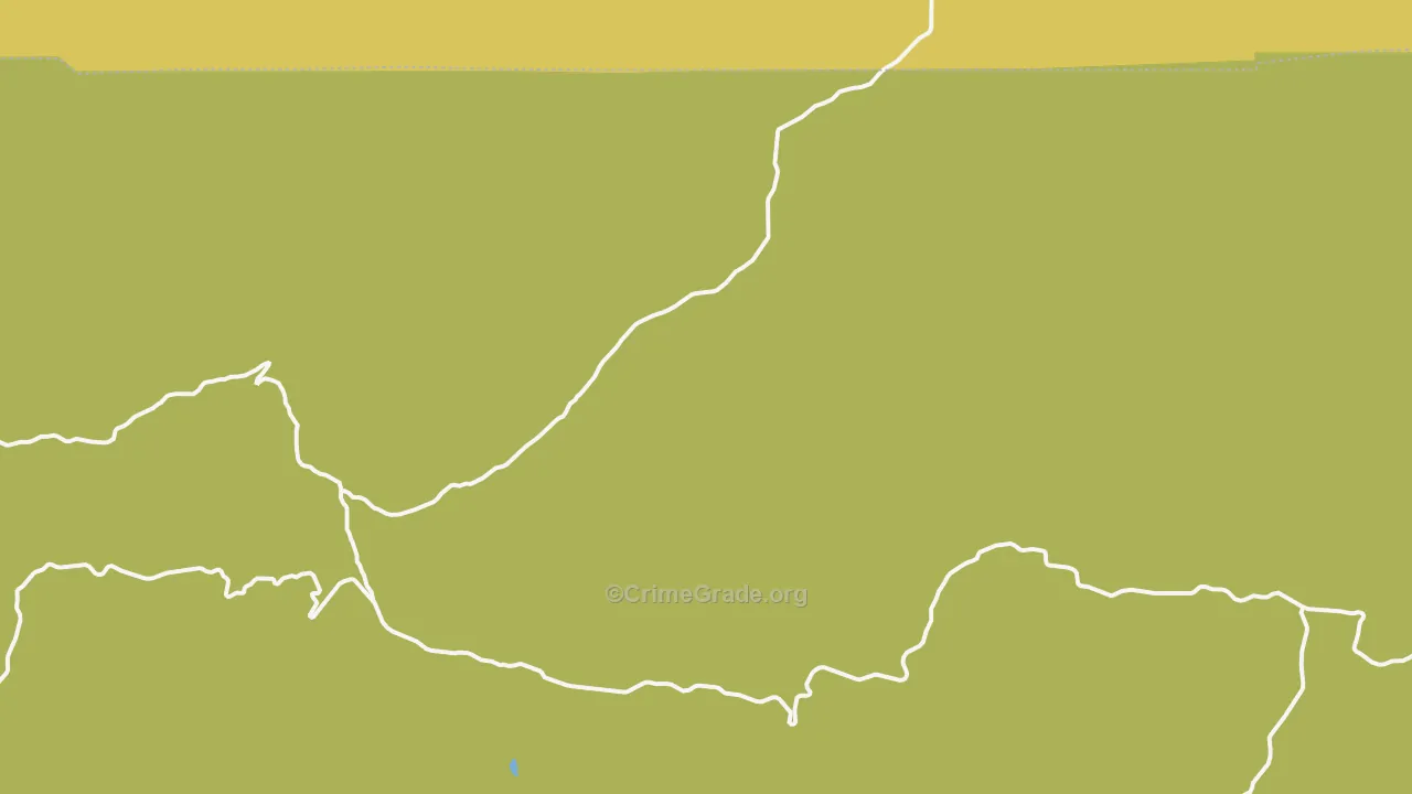 Kinzua, OR Map of Vehicle Theft Rates