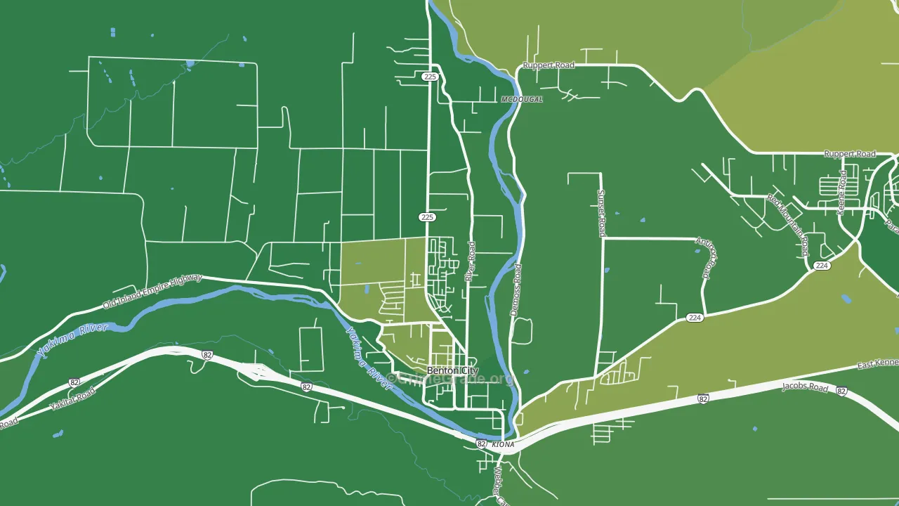 Kiona, WA Map of Vehicle Theft Rates