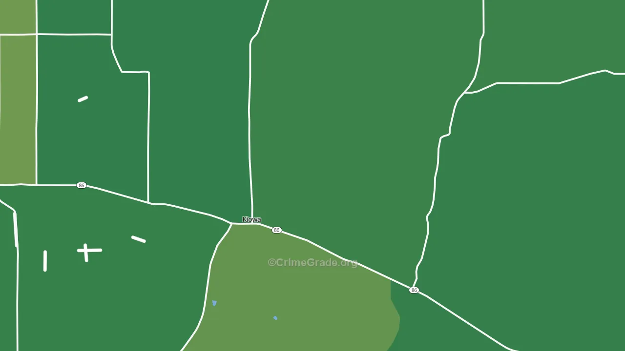 Kiowa, CO Map of Vehicle Theft Rates