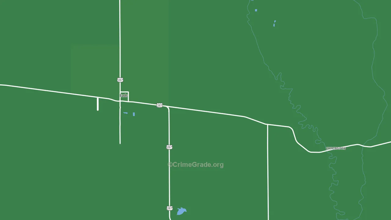 Kiowa County, CO Map of Vehicle Theft Rates