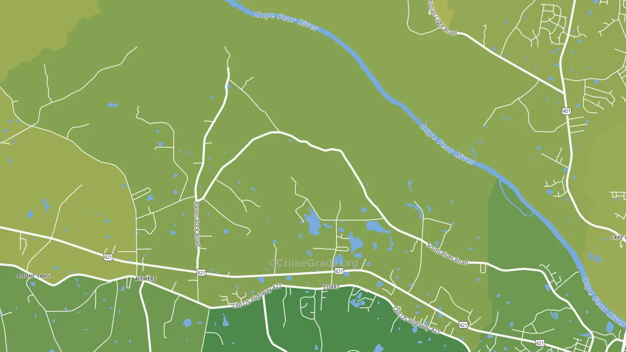 Kipling, NC Map of Vehicle Theft Rates