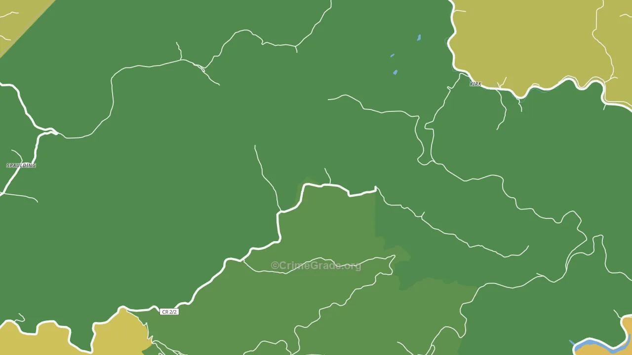 Kirk, WV Map of Vehicle Theft Rates