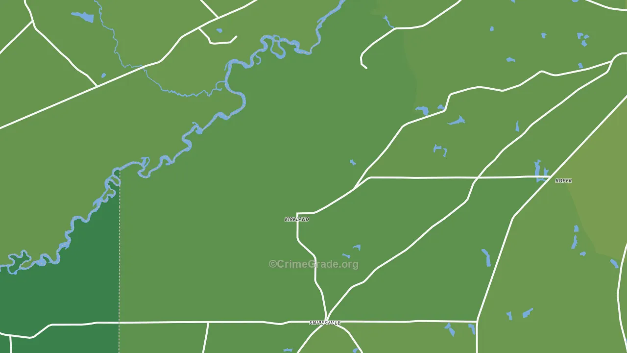 Kirkland, GA Map of Vehicle Theft Rates