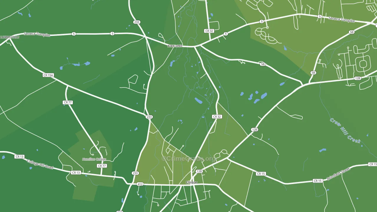 Kirkland, NY Map of Vehicle Theft Rates
