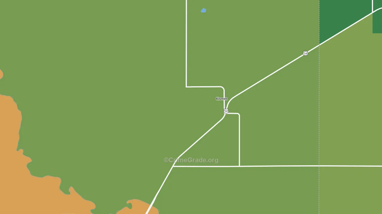 Kismet, KS Map of Vehicle Theft Rates