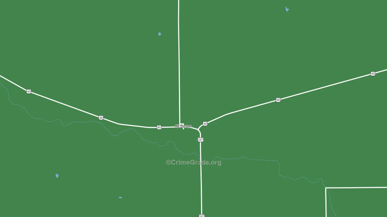 Kit Carson, CO Map of Vehicle Theft Rates