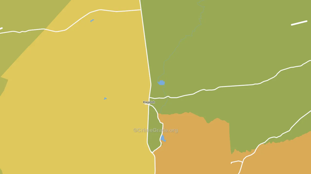 Klagetoh, AZ Map of Vehicle Theft Rates
