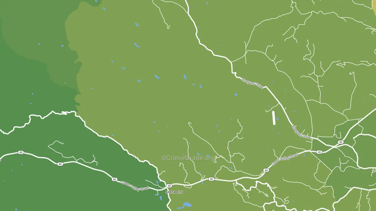Klau, CA Map of Vehicle Theft Rates