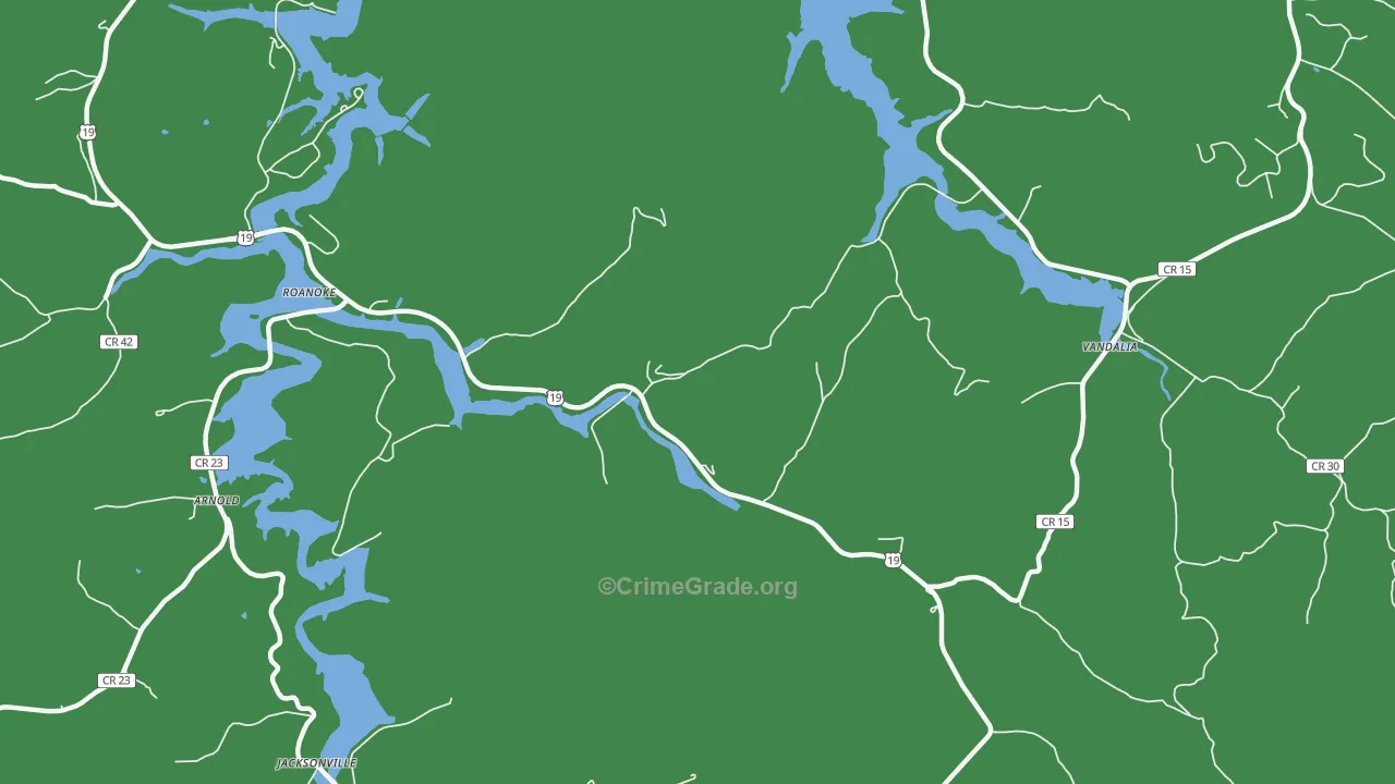 Knawl, WV Map of Vehicle Theft Rates