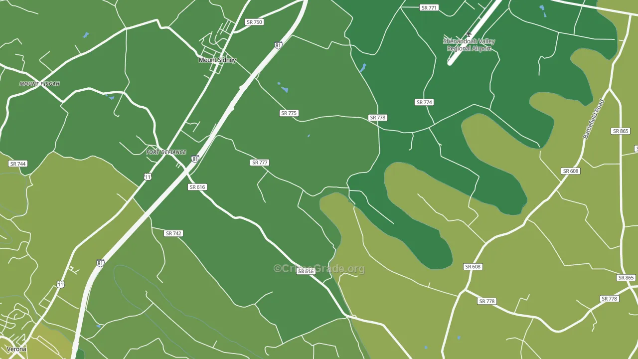 Knightly, VA Map of Vehicle Theft Rates
