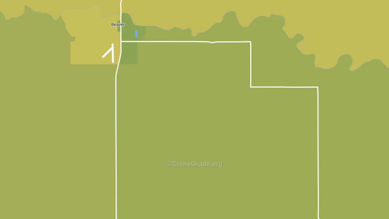 Knowles, OK Map of Vehicle Theft Rates