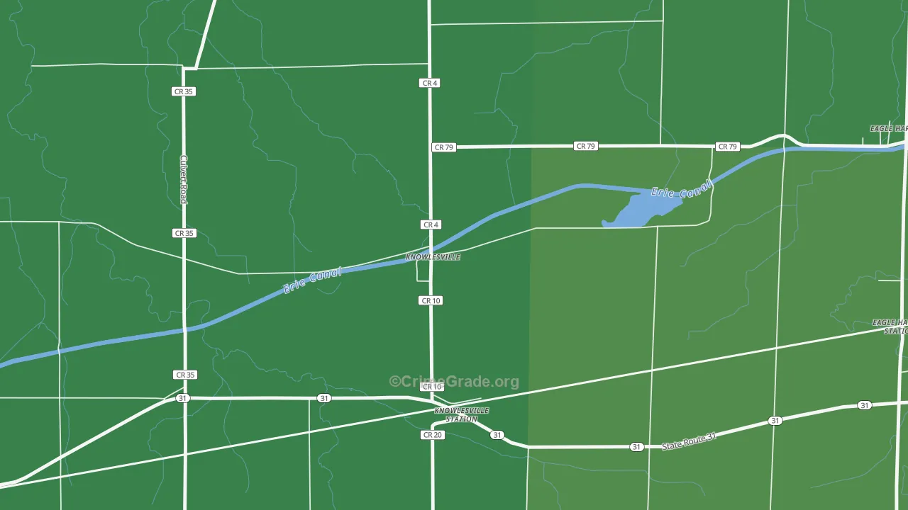 Knowlesville, NY Map of Vehicle Theft Rates