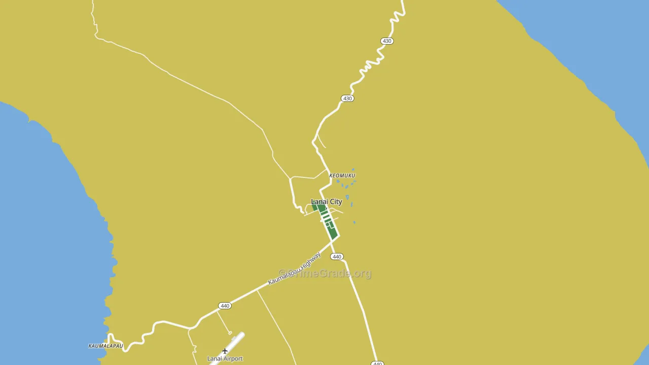 Koele, HI Map of Vehicle Theft Rates