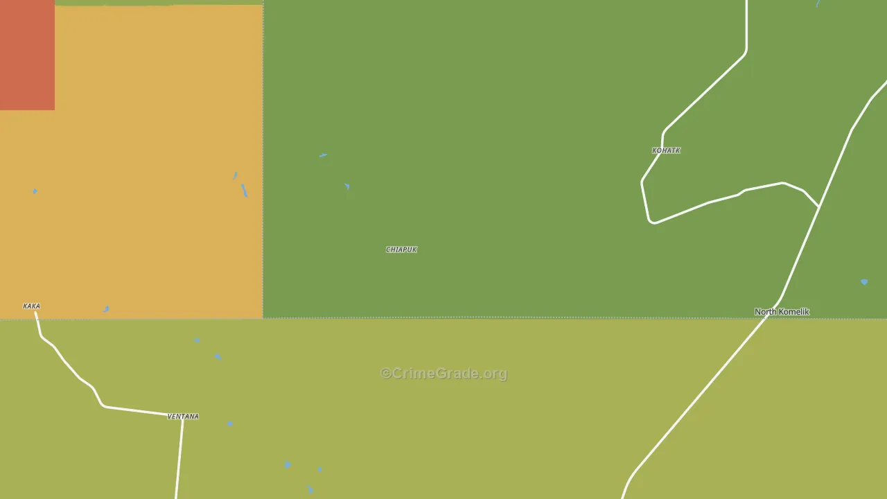 Kohatk, AZ Map of Vehicle Theft Rates