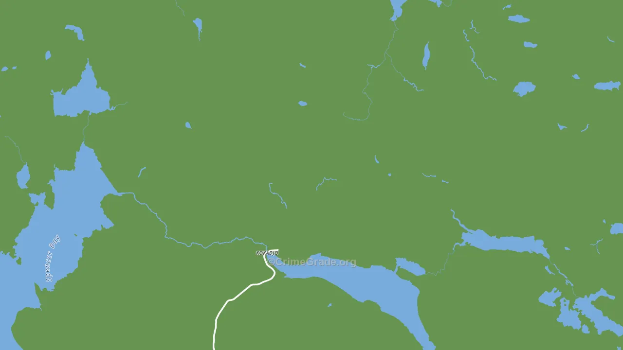 Kokadjo, ME Map of Vehicle Theft Rates