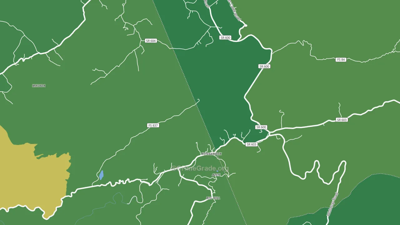 Konnarock, VA Map of Vehicle Theft Rates