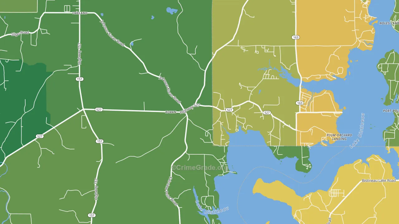 Koran, LA Map of Vehicle Theft Rates