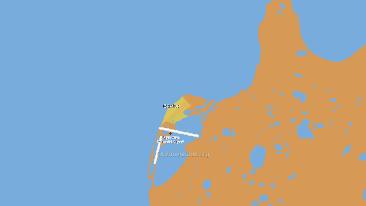 Kotzebue, AK Map of Vehicle Theft Rates