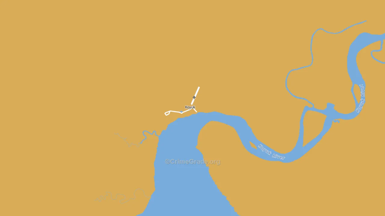 Koyuk, AK Map of Vehicle Theft Rates