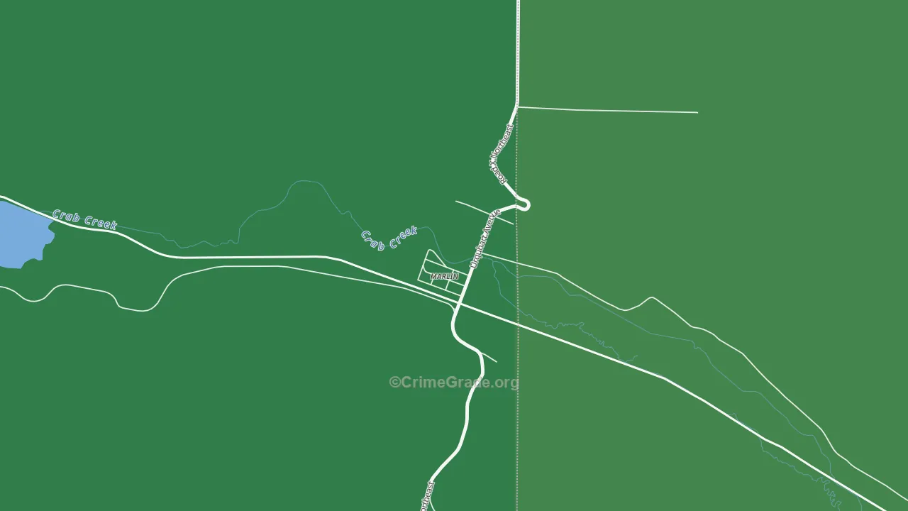 Krupp, WA Map of Vehicle Theft Rates