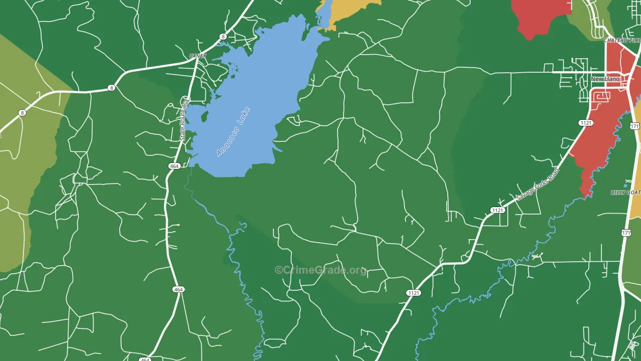 Kurthwood, LA Map of Vehicle Theft Rates