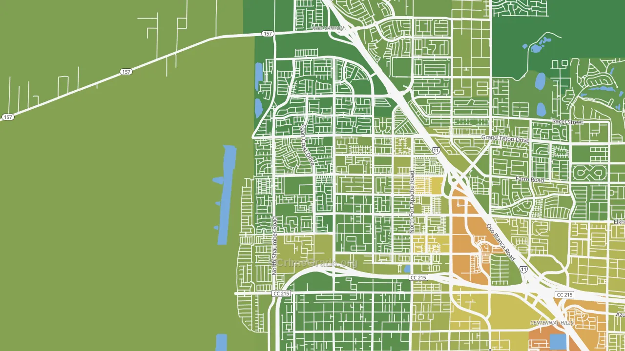 Kyle Canyon, Las Vegas, NV Map of Vehicle Theft Rates