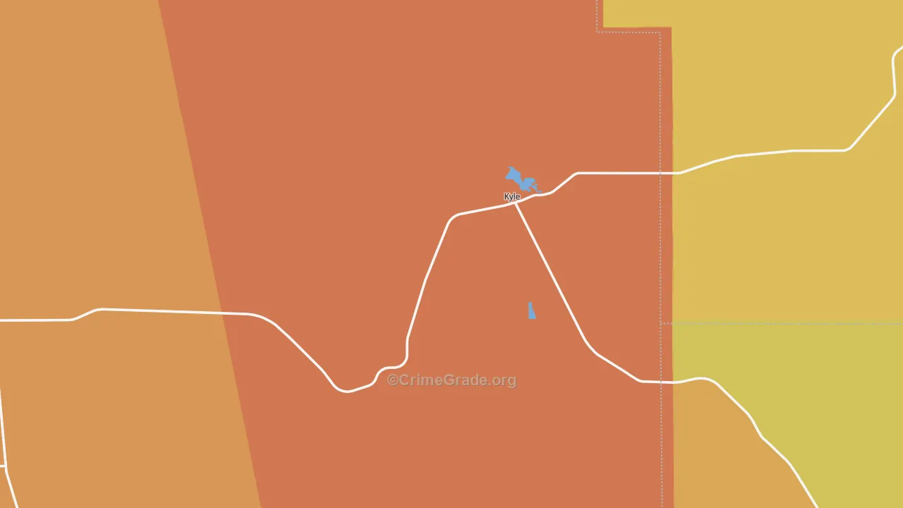 Kyle, SD Map of Vehicle Theft Rates