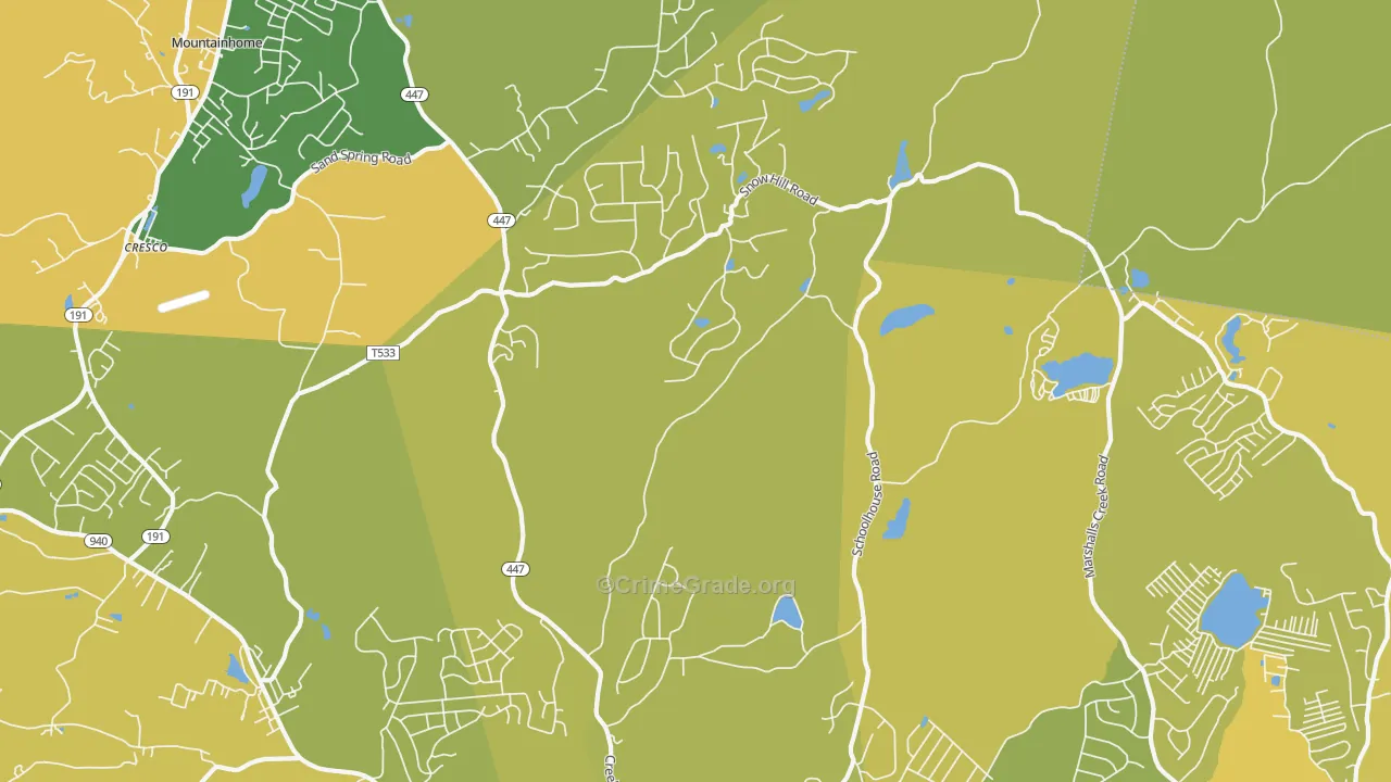 La Anna, PA Map of Vehicle Theft Rates