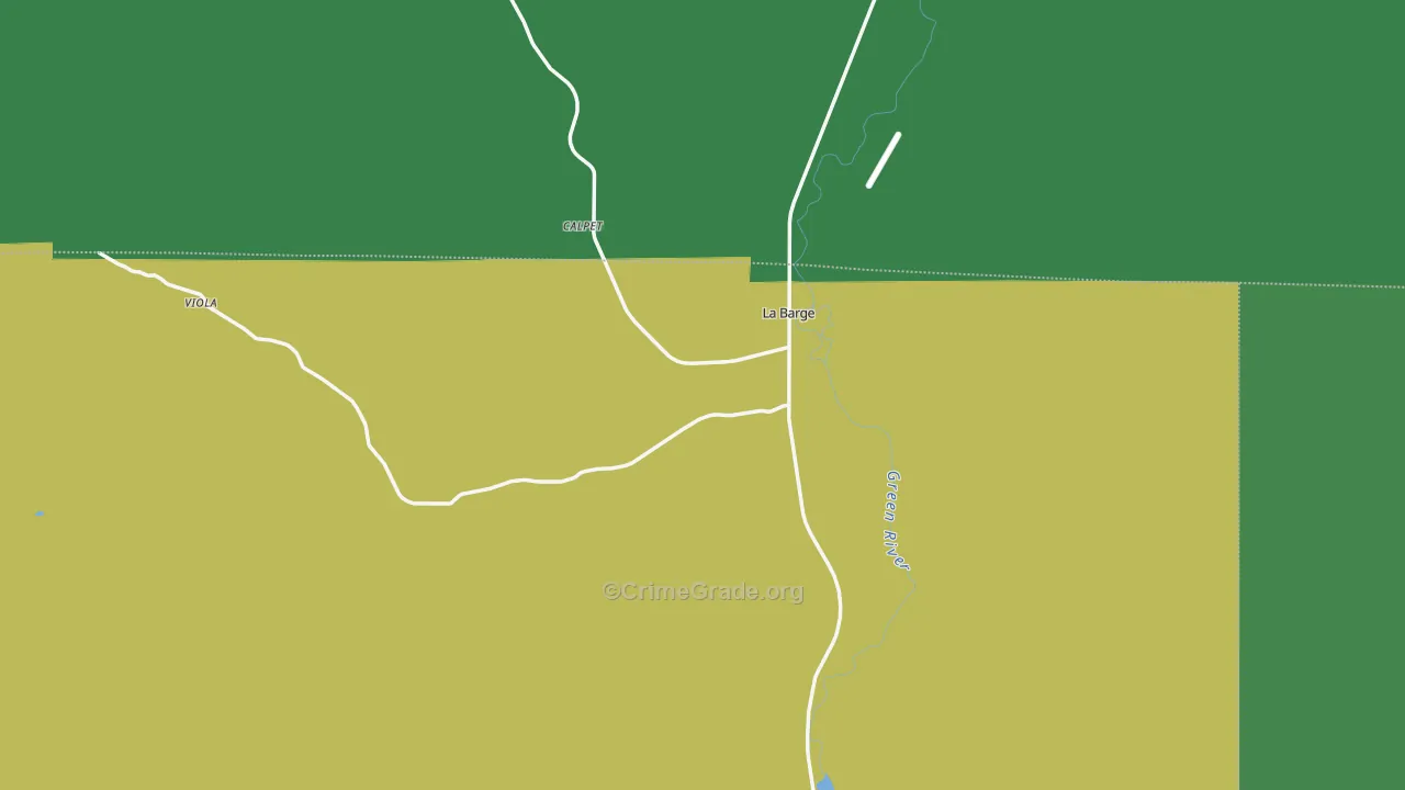 La Barge, WY Map of Vehicle Theft Rates