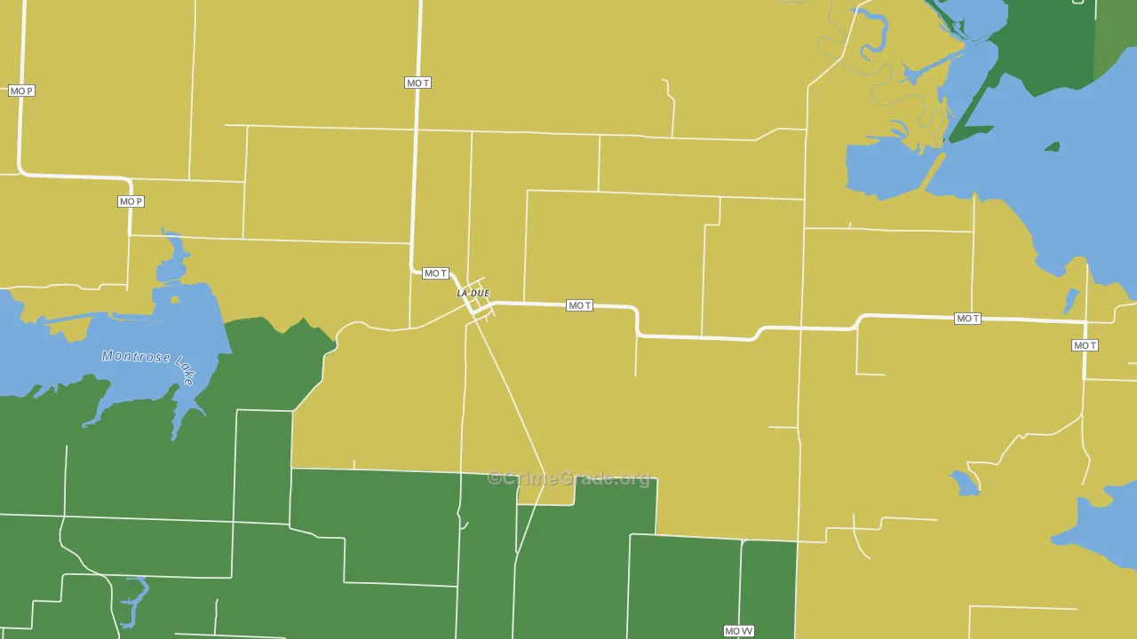 La Due, MO Map of Vehicle Theft Rates