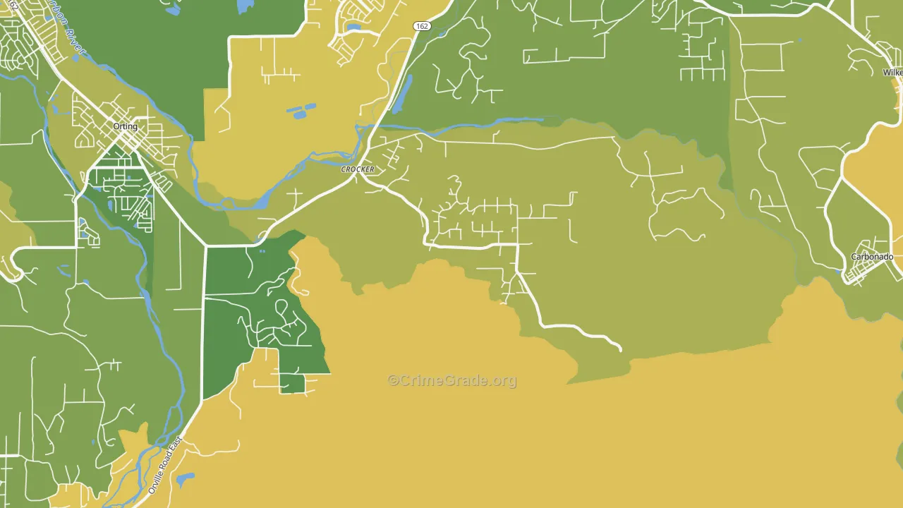 La Grande, WA Map of Vehicle Theft Rates